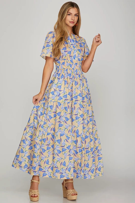 Morgan Floral Tulip Maxi Dress