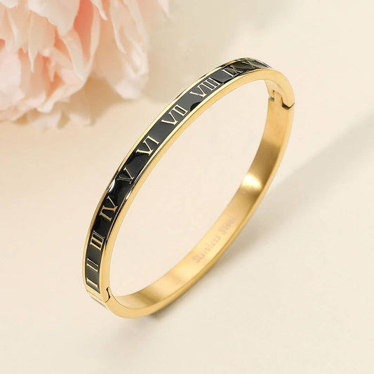 Virginia Roman Numeral Hinged Bangle Bracelet
