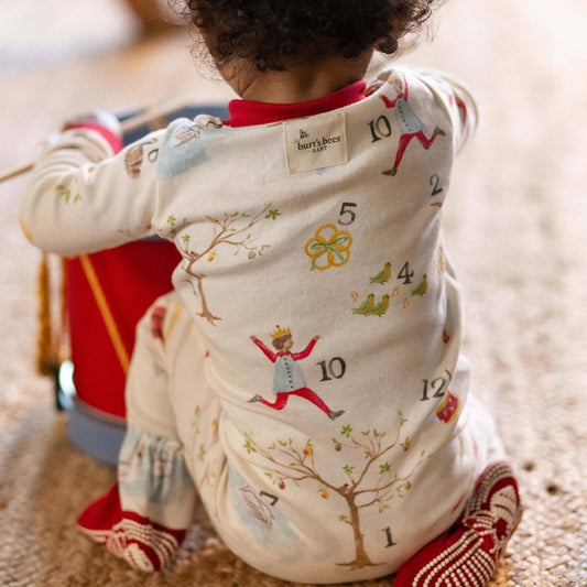 Baby Unisex Burt's Bees 12 Days of Christmas Sleeper