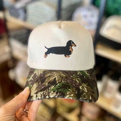 Dachshund Embroidered Camo Hat
