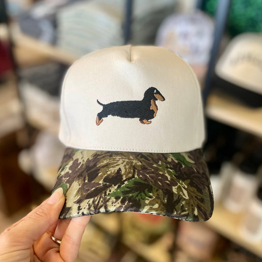 Dachshund Embroidered Camo Hat
