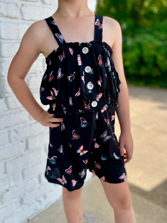 Girls Butterfly Short Set