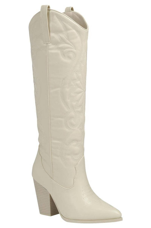 Display Bone Cowgirl Boots