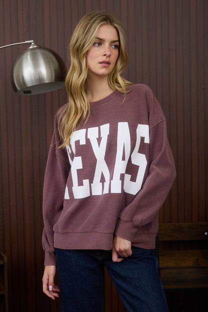 Romney Oversized Ribbed Texas Sweatshirt