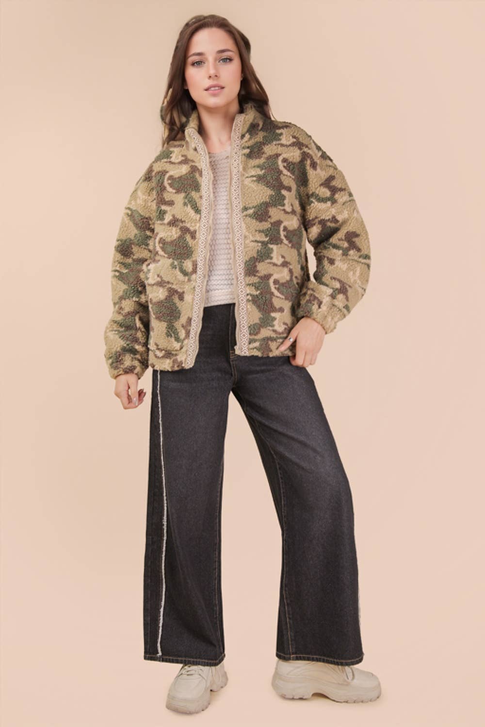 Finley Camo Sherpa Jacket