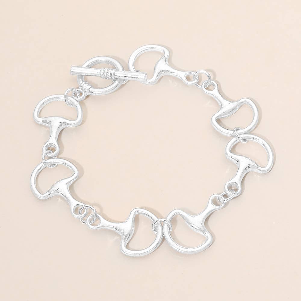 McRae Matte Multi Horsebit Link Bracelet