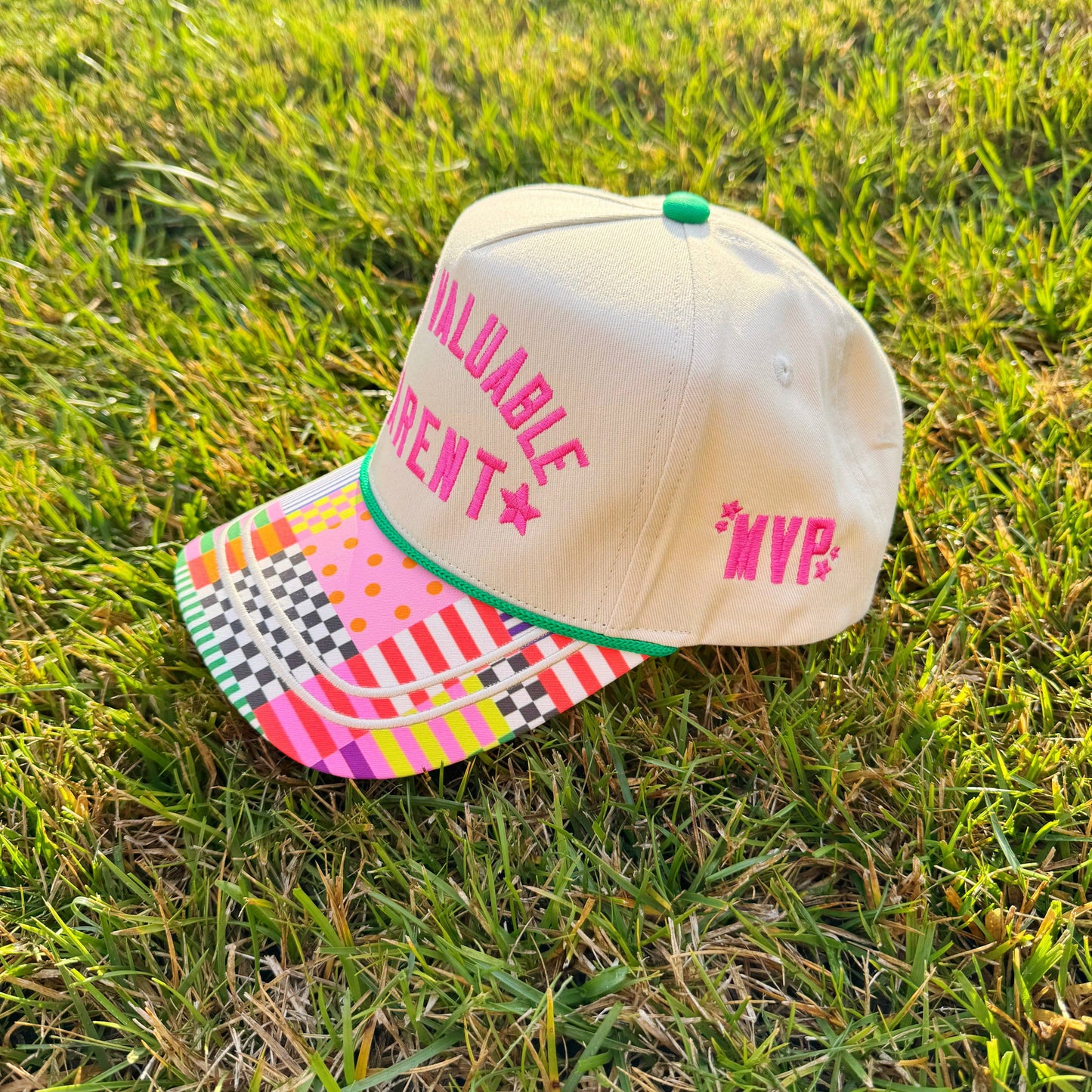 Most Valuable Parent Patchwork Embroidered Hat