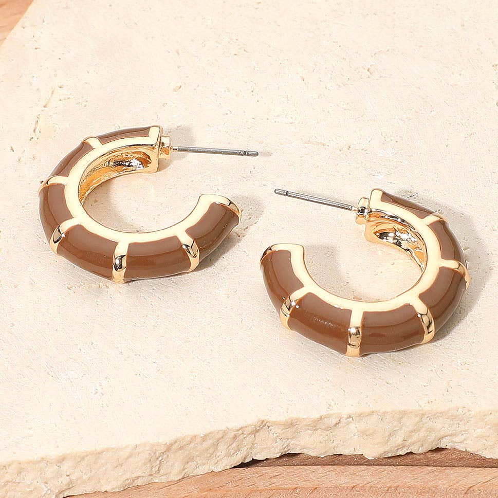 Virginia Bamboo Hoop Earrings
