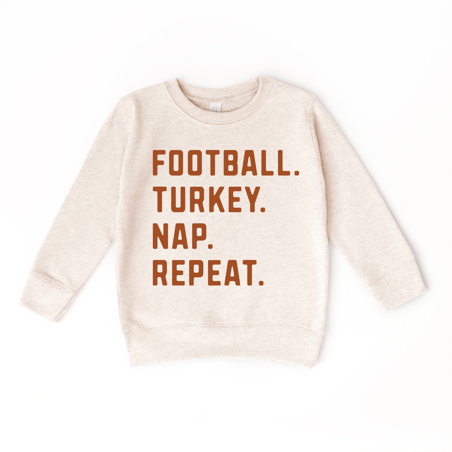 Kids Neutral Turkey Nap Repeat Sweatshirt