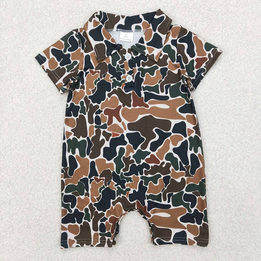 Baby Boys Duck Camo Forest Romper