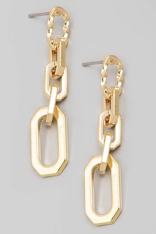 Dupont Oval Chain Link Earrings