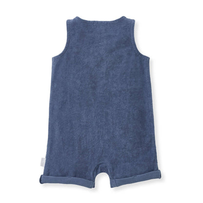 Baby Boys Burt's Bees French Terry Navy Romper (Preemie)