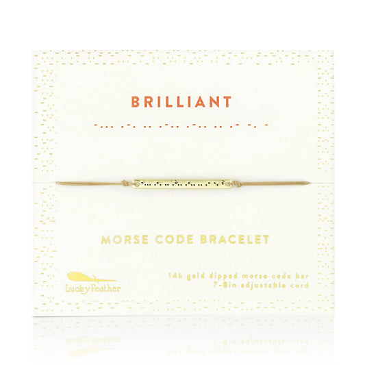Brilliant Morse Code Bar Bracelet