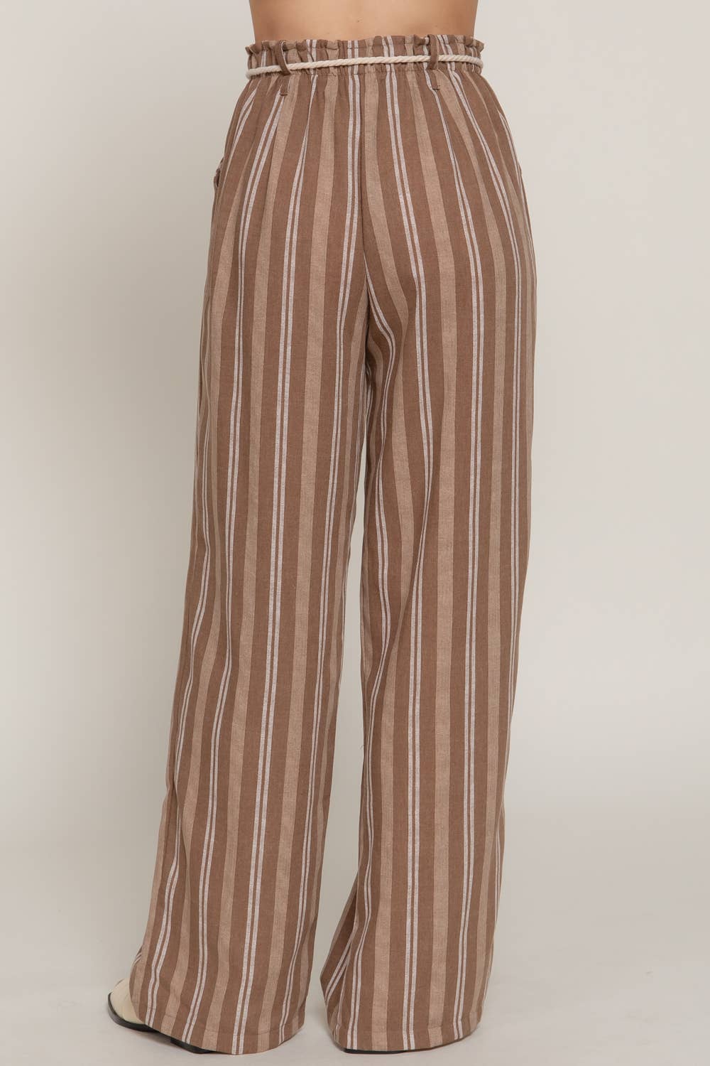 Vanna Pin Striped Wide Leg Pants