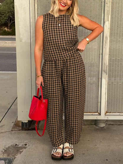 Sansa Gingham Pant Set