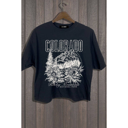 Colorado Rocky Mountain Cropped Tee