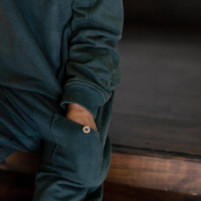 Baby Boys Burt's Bees Acid Wash Sweatsuit