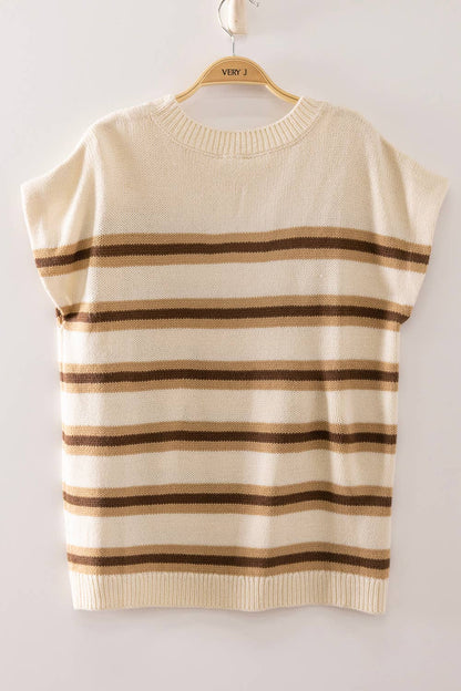 Venice Striped Knit Sleeveless Top