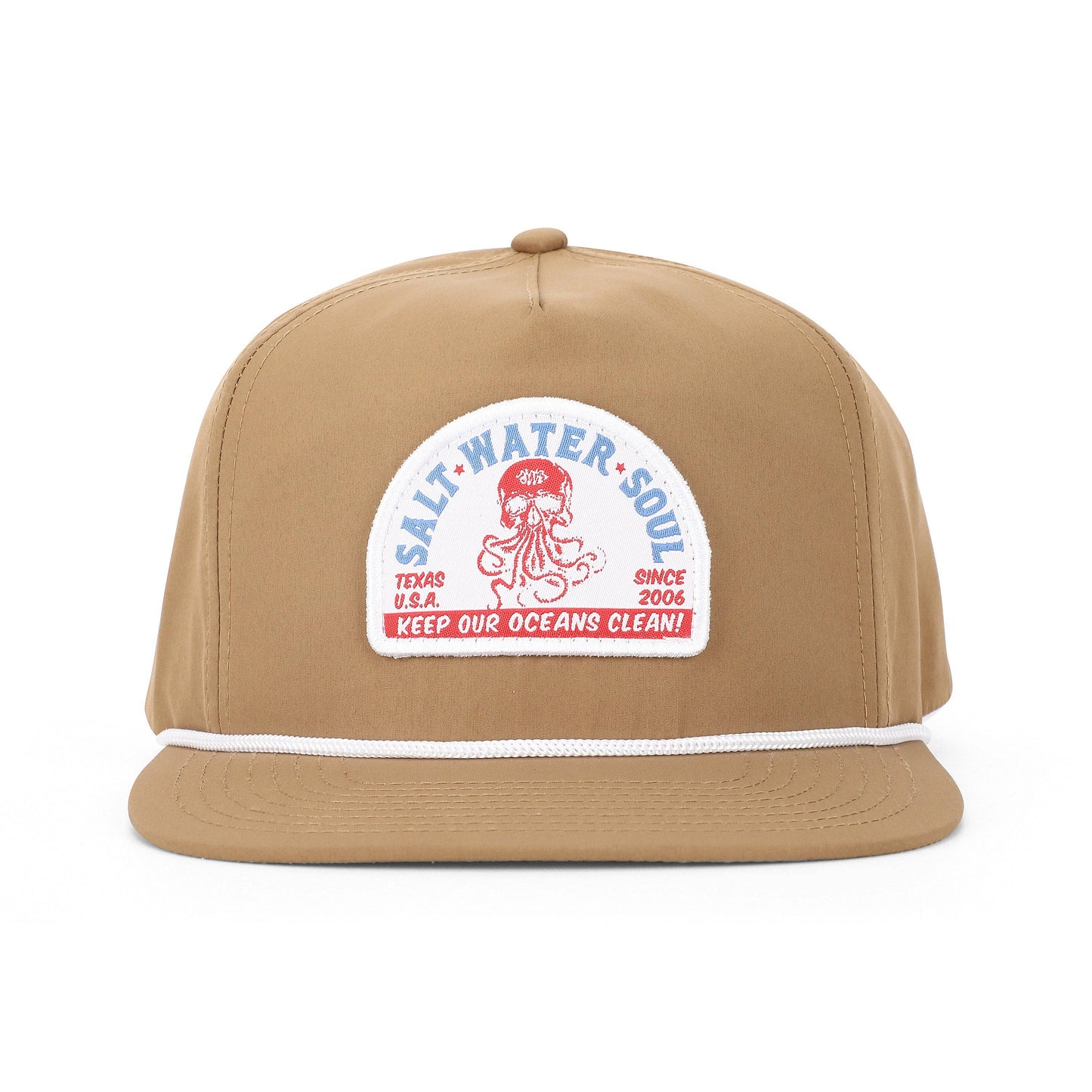 Mens Salt Water Soul Shore Patrol Patch Rope Hat