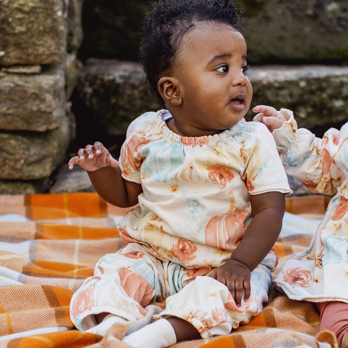 Baby Girls Burt's Bees Pumpkin' Jumpsuit