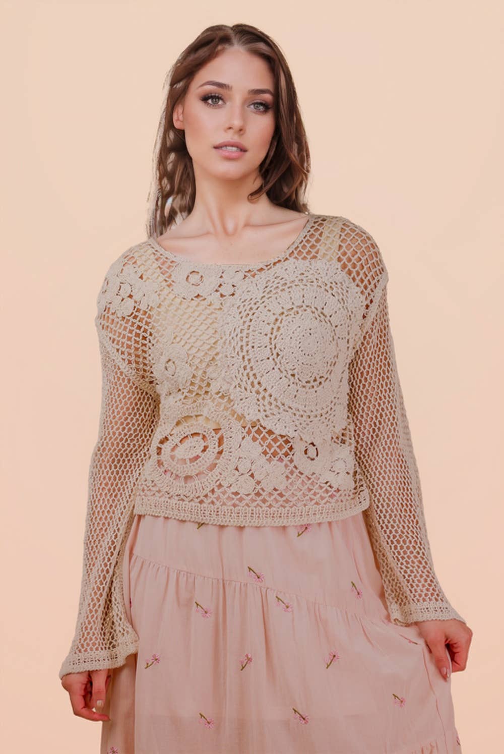 Ramona Crochet Longsleeve Top