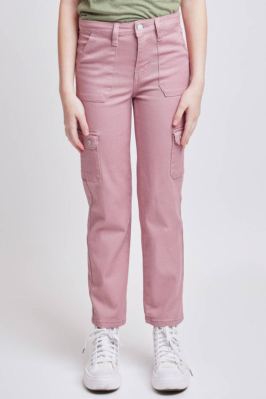 Girls YMI Selena Mauve Cargo Straight Jeans