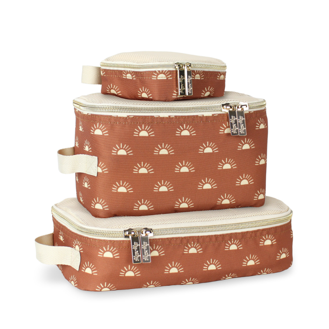 Itzy Ritzy Pack Like a Boss Terracotta Sun Diaper Bag Packing Cubes