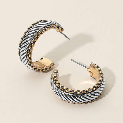 Montana Textured Antique Hoops
