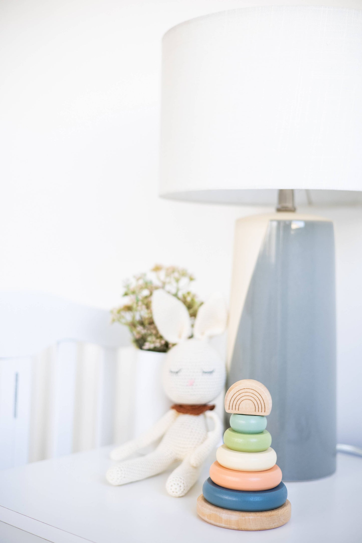 Baby Wooden Stacking Rainbow Tower Baby Toy