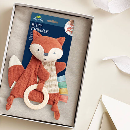 Itzy Ritzy Fox Crinkle™ Sensory Toy with Teether