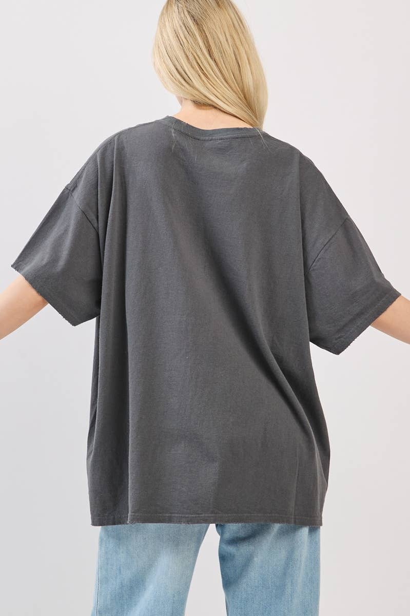 Black Rose Oversized Tee
