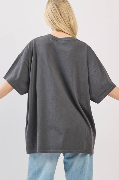 Black Rose Oversized Tee