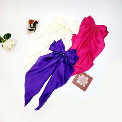 Satin Bow Hair Clip