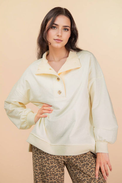 Runa Mineral Button Top