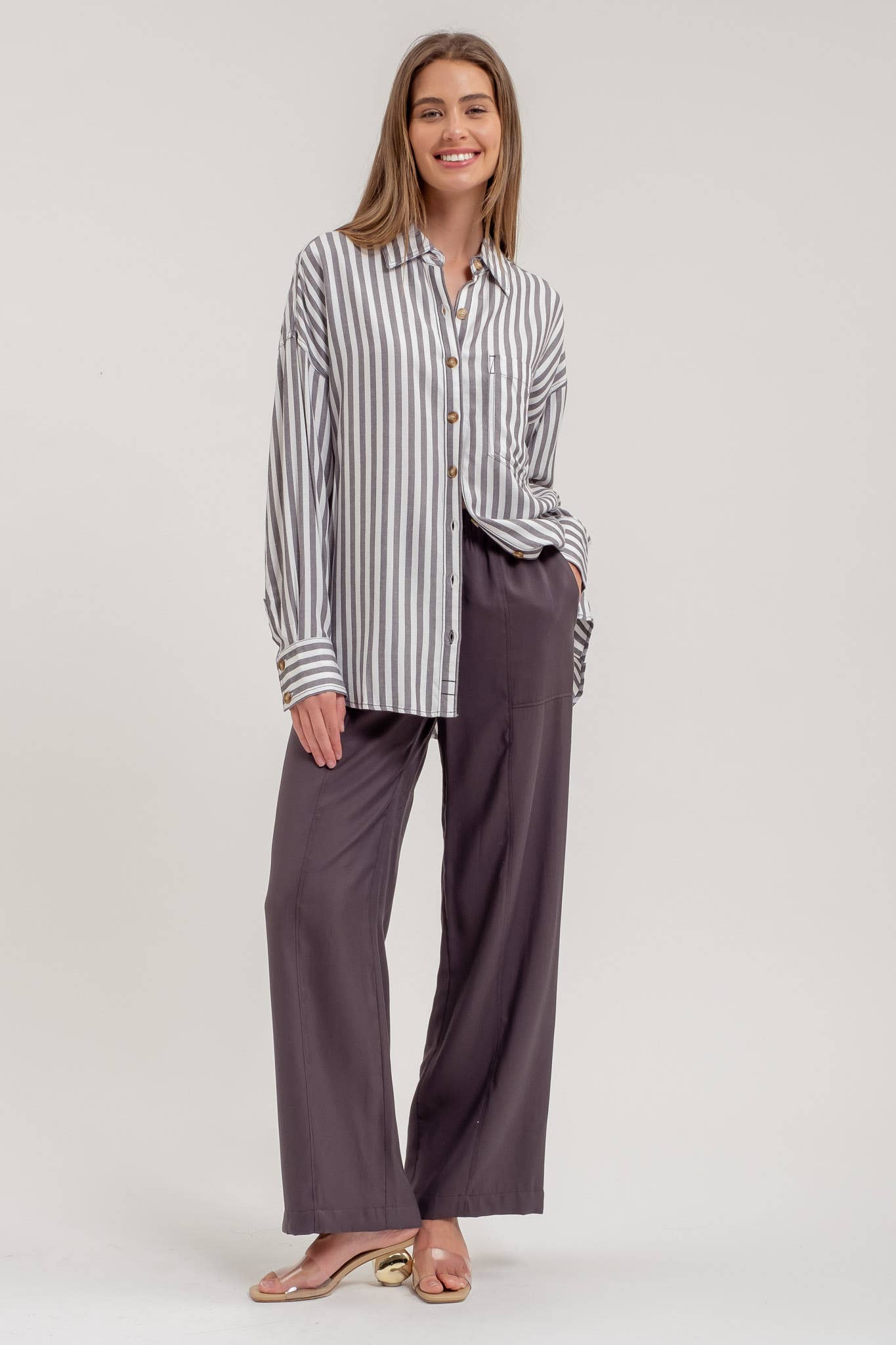 Carlin Wide Striped Buttondown