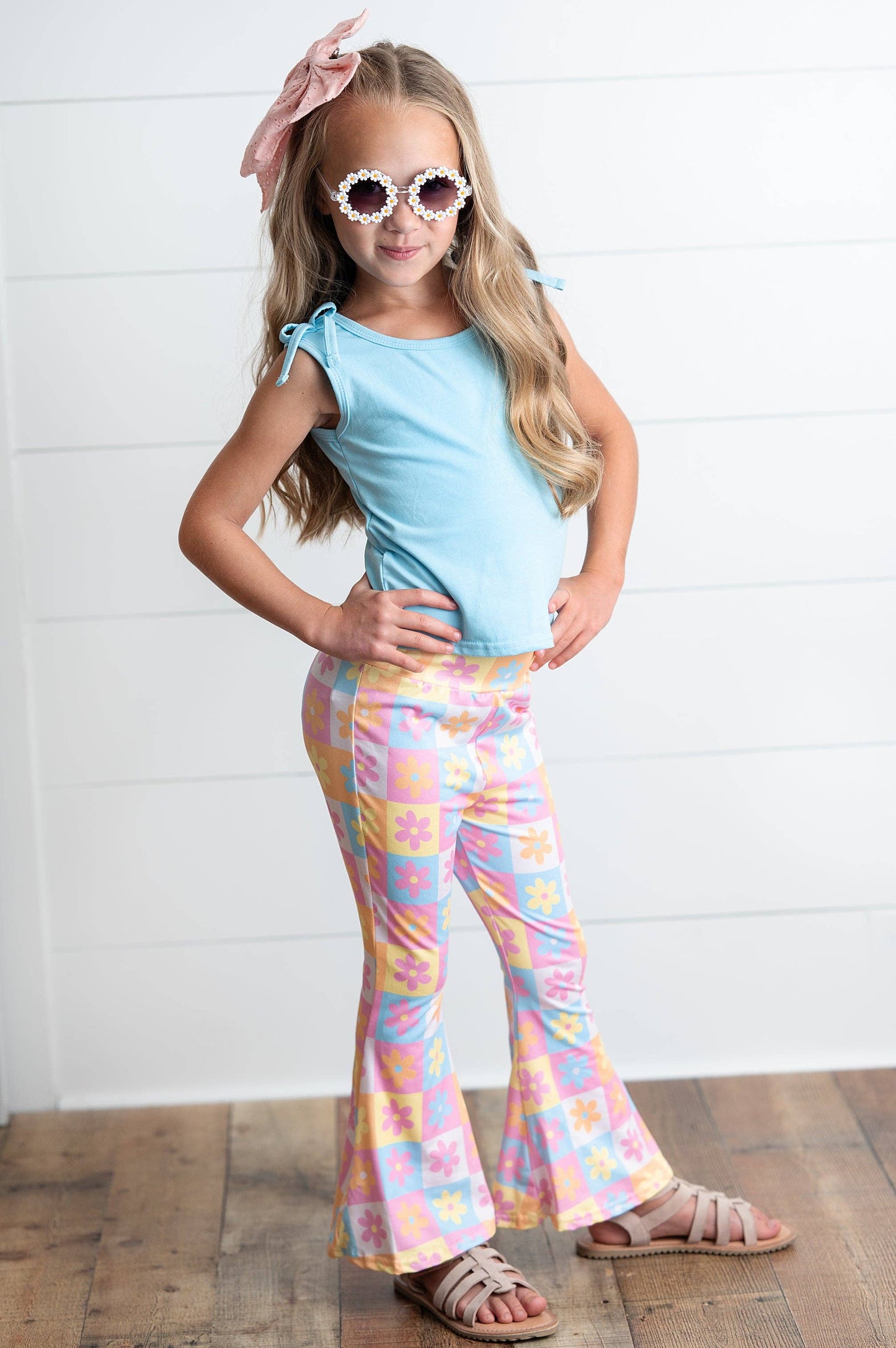Girls Retro Flare Pant Set
