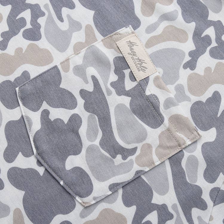 Boys Honey Hole Smoke Camo Performance Hoodie