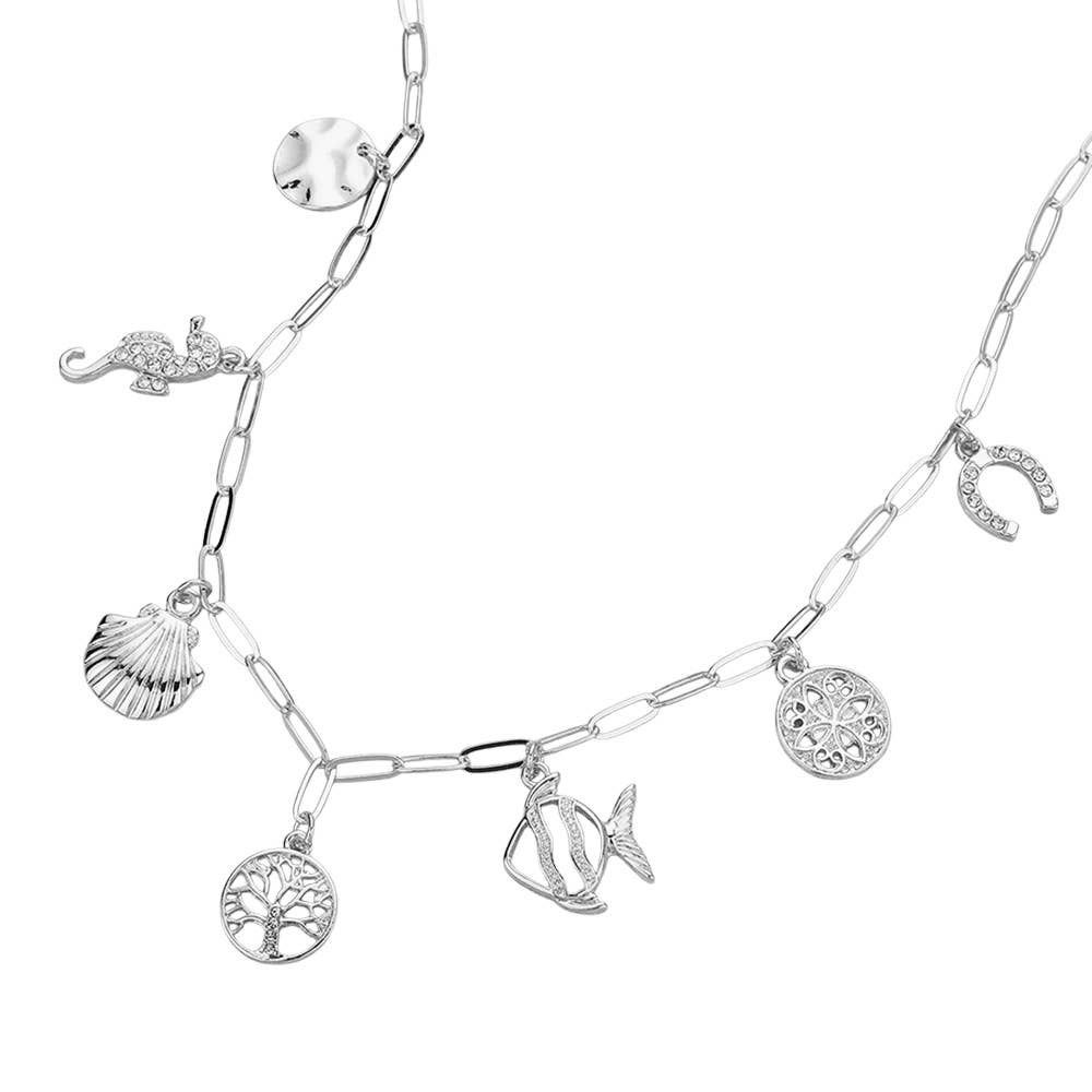 Delmar Tree of Life Charm Silver Necklace