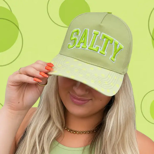 Salty Polka Dot Puff Embroidered Hat