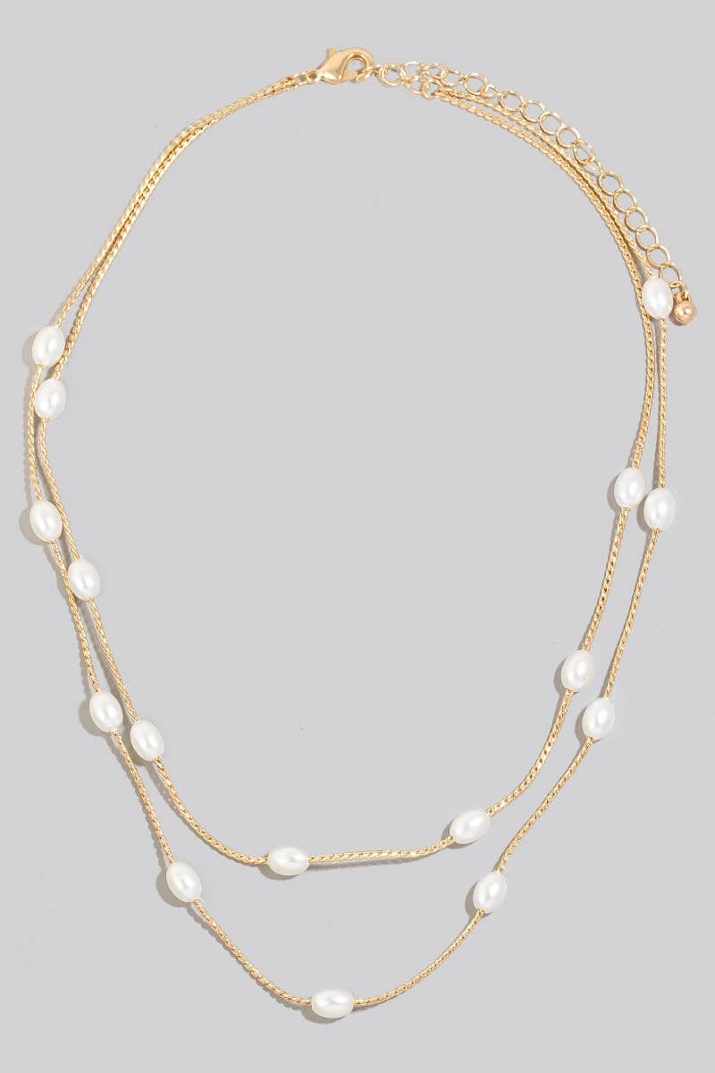 Montebello Pearl Station Layered Necklace