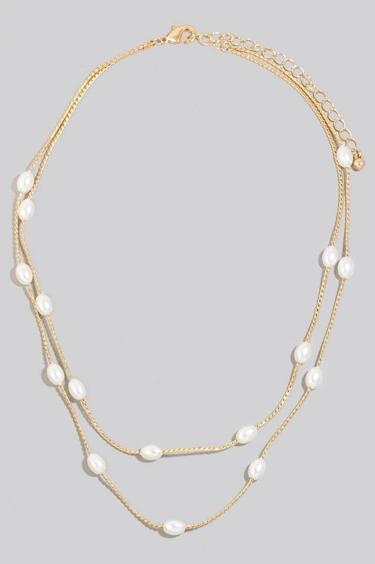 Montebello Pearl Station Layered Necklace