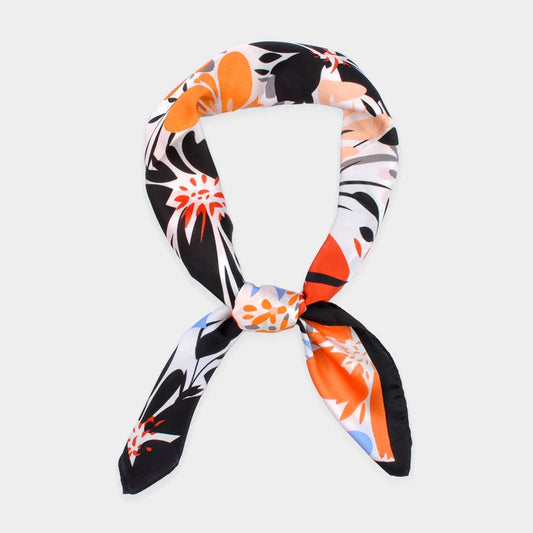 Cameron Tropical Floral Satin Scarf