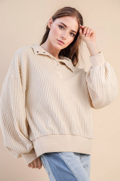 Apple Mineral Waffle Pullover