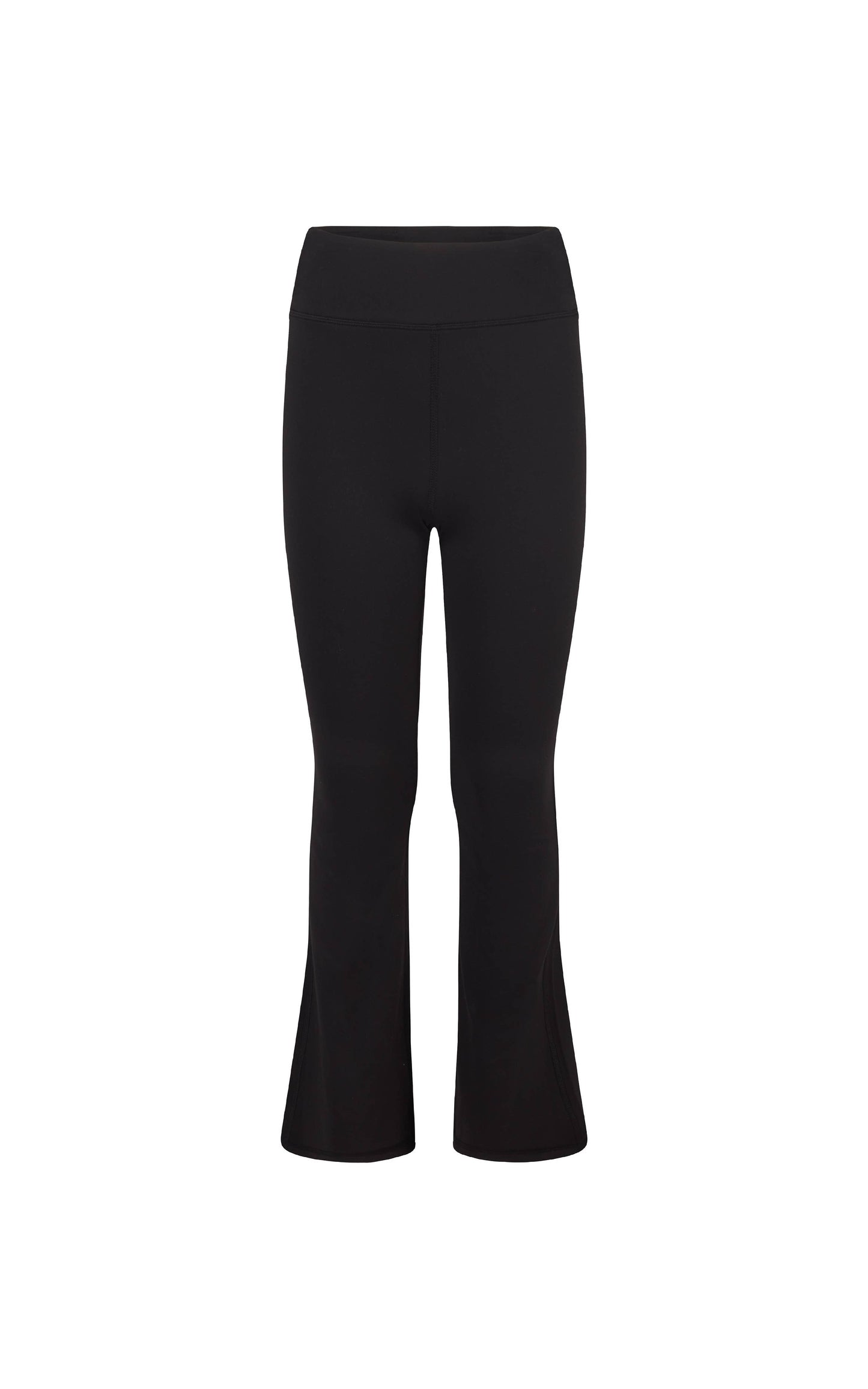 Girls Lux Ruched Flared Black Athletic Pants