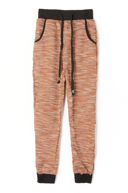 **SALE!** Girls Heathered Camel Terry Joggers