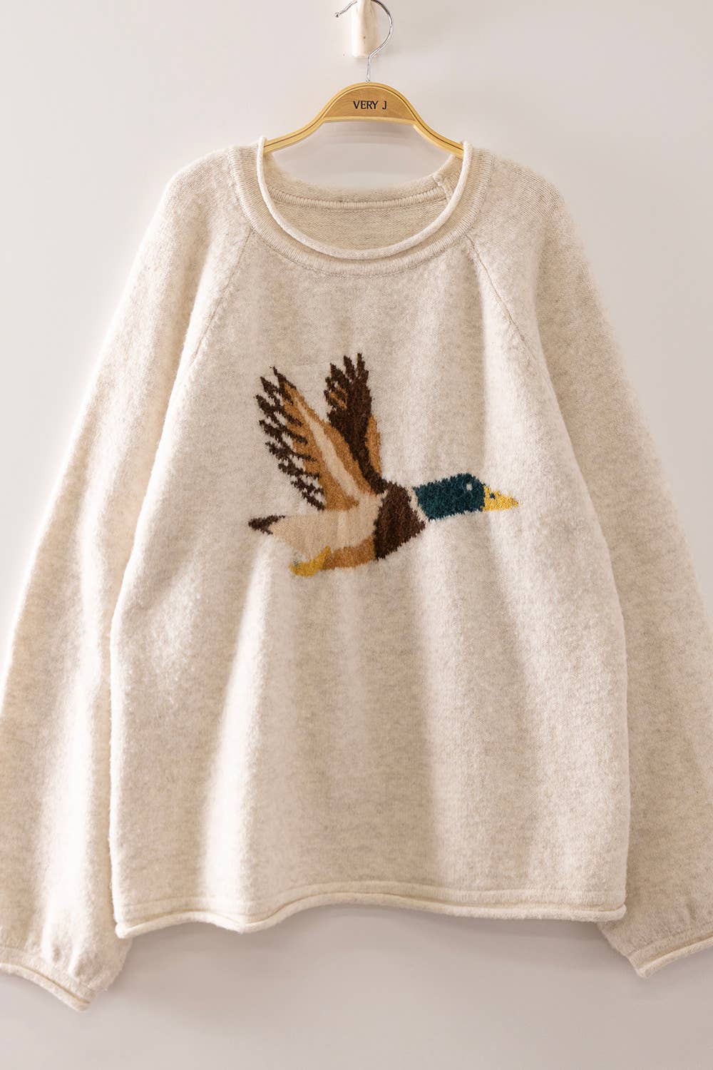 Flying Mallard Duck Sweater
