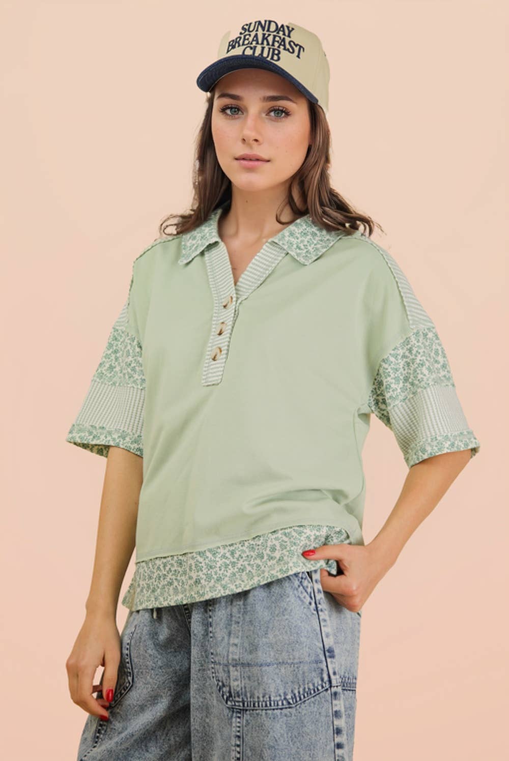 Reese Floral Rugby Tee