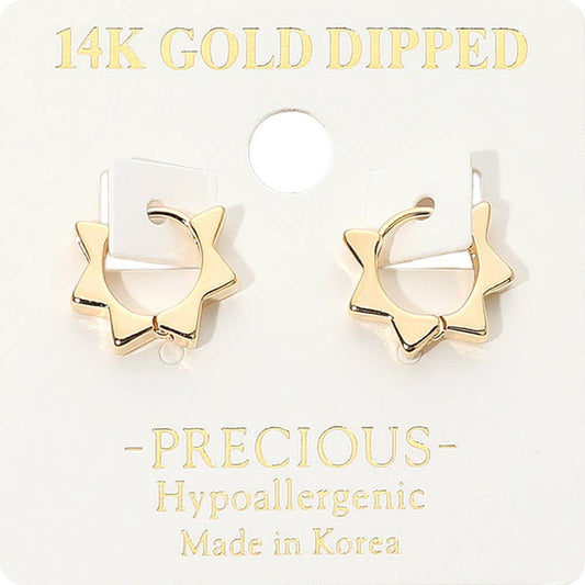 Virginia Spike Huggie Hoop Earrings