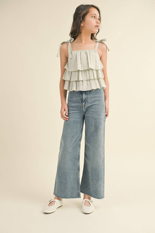 Girls Scout Wide Leg Jeans