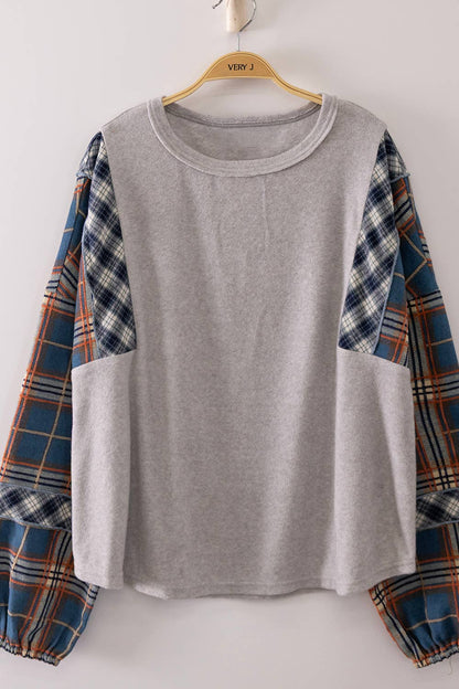 Serenity Mixed Plaid Top